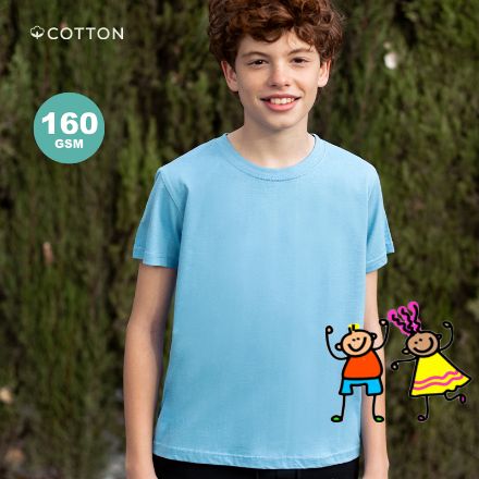 kinder t-shirt 160 gr/m2 katoen 4-5/6-8/10-12 jaar