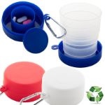 opvouwbare beker en pillendoosje medigo