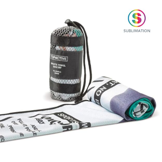 sneldrogende sporthanddoek met custom-made print e