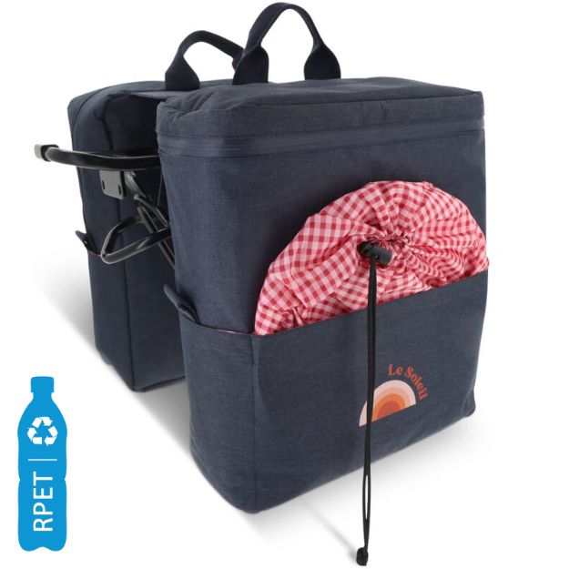 dubbele fietstas r-pet 22 liter