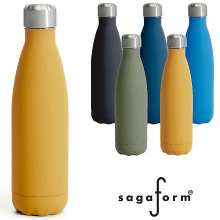sagaform nils stalen fles rubber 500 ml