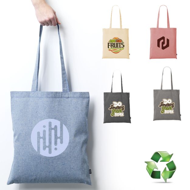 gerecycleerd katoenen shopper