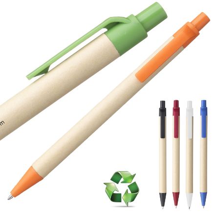 gerecycleerd papieren pen blauwschrijvend