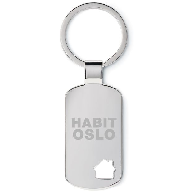metalen sleutelhanger huisje