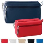 make-up tas met dubbele rits.