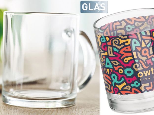 glazen mok voor sublimatie gloss 300 ml