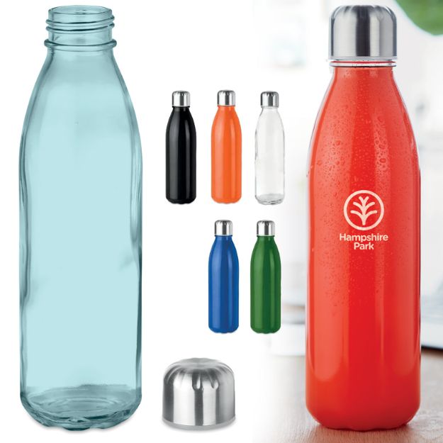 glazen drinkfles 650 ml. aspen