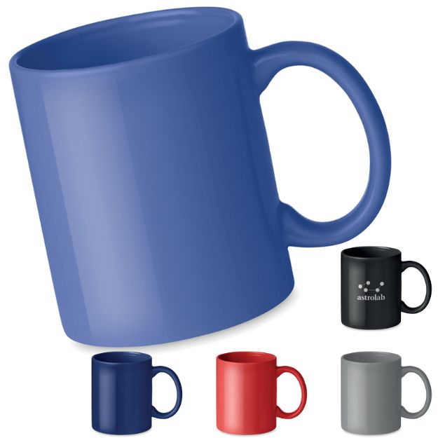 gekleurde keramische mok in doosje 300 ml