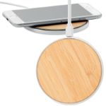 draadloze oplader 10w in bamboe despad