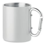 metalen mok en karabijnhaak 300 ml