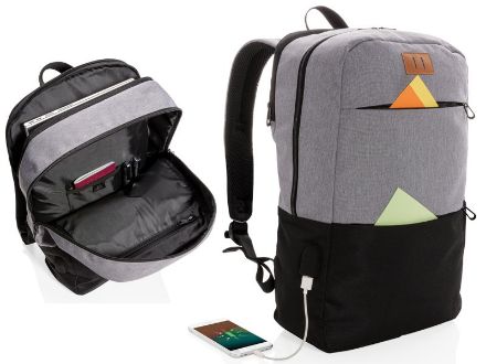 modern 15.6 inch usb & rfid laptop rugzak pvc