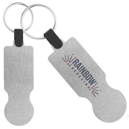 winkelwagenmuntje aan sleutelhanger