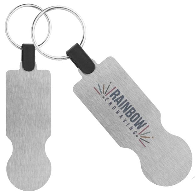 winkelwagenmuntje aan sleutelhanger