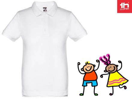 thc adam kids kinder polo 195 gr wit