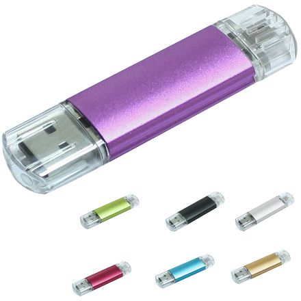 aluminium on-the-go (otg) usb-stick 1gb