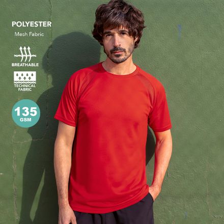 t-shirt volwassene ademend 135 gr sappor s-xxl