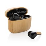 gerecycled plastic en bamboe tws-oordoppen