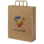 papieren tas 80-90 g/m2 kraft platte grepen l