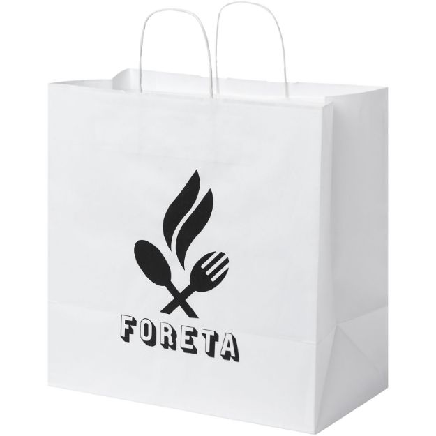 papieren tas 80-90 g/m2 kraft gedreaaide grepen xl