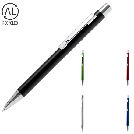 pen recycled aluminium jumbo vulling blauwe inkt