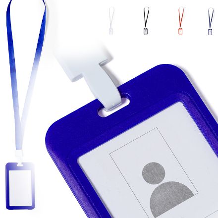 badge polyester lanyard met pvc venster fleck