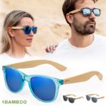 zonnebril bamboe dristan spiegeleffect lenzen