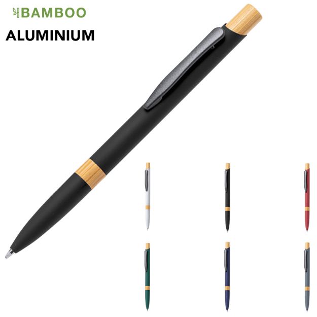 aluminium pen met jumbo vulling lant blauwe inkt