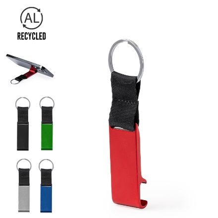 sleutelhanger houder recycled aluminium fique