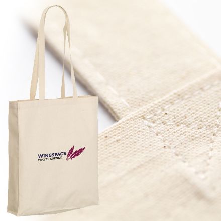 katoenen winkeltas met lange hengsels 165 gr