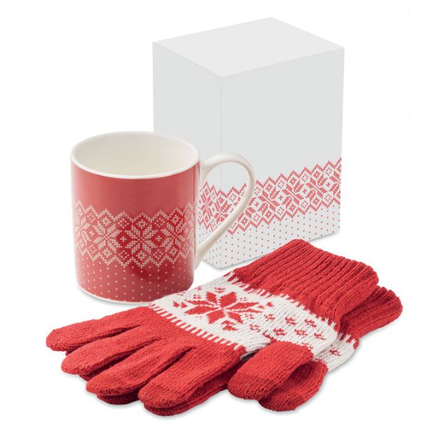 cadeauset mok en handschoenen