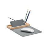 draadloze bamboe sneloplader met bureau organizer