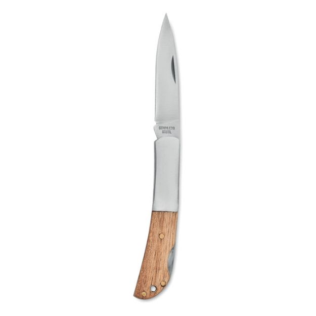 opvouwbaar mes in acacia, memmet 6 cm
