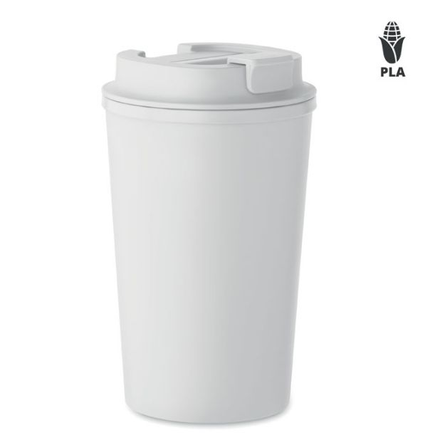 pla maïs dubbelwandige beker 350 ml