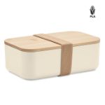 pla maïs lunchdoos met bamboe deksel 1000 ml - beige