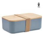 pla maïs lunchdoos met bamboe deksel 1000 ml - licht blauw