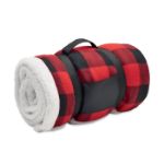 rpet sherpa fleecedeken met nylon handvat