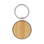 sleutelhanger van recycled zink en bamboe