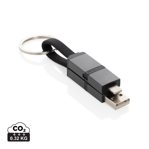 terra recycled aluminium 4 in 1 60w snellaadkabel