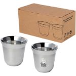duo roestvrijstalen espressokopjes set 80 ml
