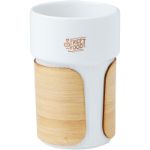 fika keramieken beker met bamboe hoes 340 ml