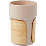 fika keramieken beker met bamboe hoes 340 ml