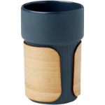 fika keramieken beker met bamboe hoes 340 ml