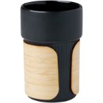 fika keramieken beker met bamboe hoes 340 ml