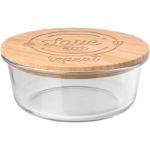 vista 750 ml glazen slakom met bamboe deksel