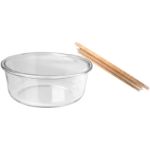 vista 750 ml glazen slakom met bamboe deksel