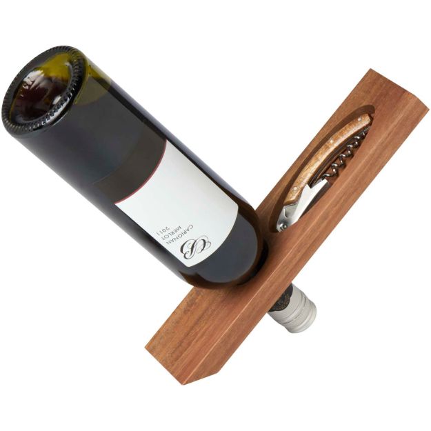vino wijnhouderset van acacia hout