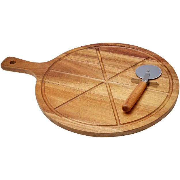 timberito pizzaset van acacia hout