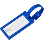 river gerecycled bagagelabel met venster - blauw