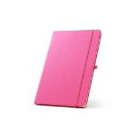 a5 notitieboek in 100% rpet met gelinieerde pagina - roze