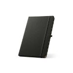 a5 notitieboek in 100% rpet met gelinieerde pagina - zwart